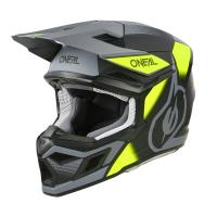 Oneal Шлем кроссовый 3Series Neon Vision V.24 серый/желтый в Ижевске
