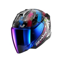 Shark Шлем Skwal I3 Jet Hellcat Black/Chrome/Blue в Ижевске