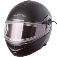 LS2 Мотошлем снегоходный FF325 Strobe Electric Snow Solid Черный Матовый в Ижевске