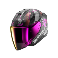 Shark Шлем Skwal I3 Jet Hellcat Mat Black/Chrome/Violet в Ижевске
