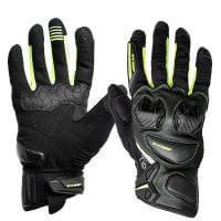Sweep Перчатки кожаные+текстиль Hammer Black/Yellow в Ижевске