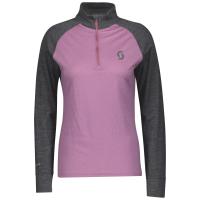Scott Термокофта женская  Zip Defined Merino dark grey melange/cassis pink в Ижевске