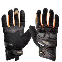 Sweep Перчатки кожаные+текстиль Hammer Black/Orange в Ижевске