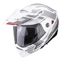 Scorpion Exo Мотошлем ADX-2 Carrera Белый/Серый Металлик в Ижевске