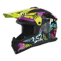 LS2 Шлем MX708 Fast II Gorilla фиолетово-желтый в Ижевске