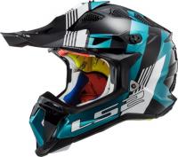 LS2 Мотошлем MX700 Subverter Evo Max Черно-бирюзовый в Ижевске