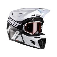Leatt Мотошлем 9.5 Carbon-White + очки Velocity 6.5 V26 в Ижевске