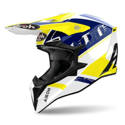 Airoh Мотошлем Wraaap Feel Yellow/Blue Gloss в Ижевске
