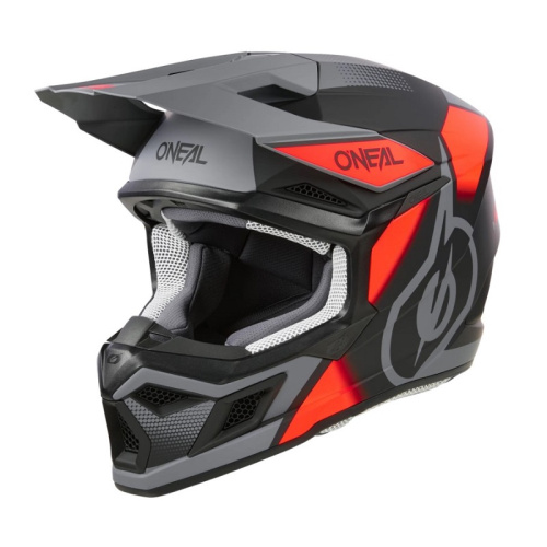 Oneal Шлем кроссовый 3Series Vision Серый/Красный в Ижевске