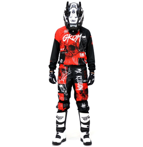 Grom Штаны кроссовые MX Religion red в Ижевске