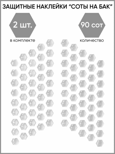 Motolike Наклейки на бак Соты Прозрачные в Ижевске