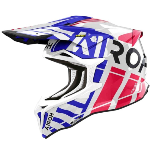 Airoh Мотошлем Strycker Brave Blue/Red Gloss в Ижевске