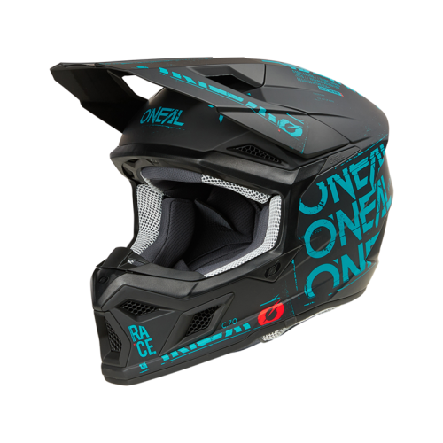 Oneal Шлем кроссовый 3Series Static черный/бирюзовый в Ижевске